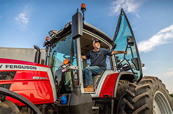 Person sitting in Massy-Ferguson Tractor